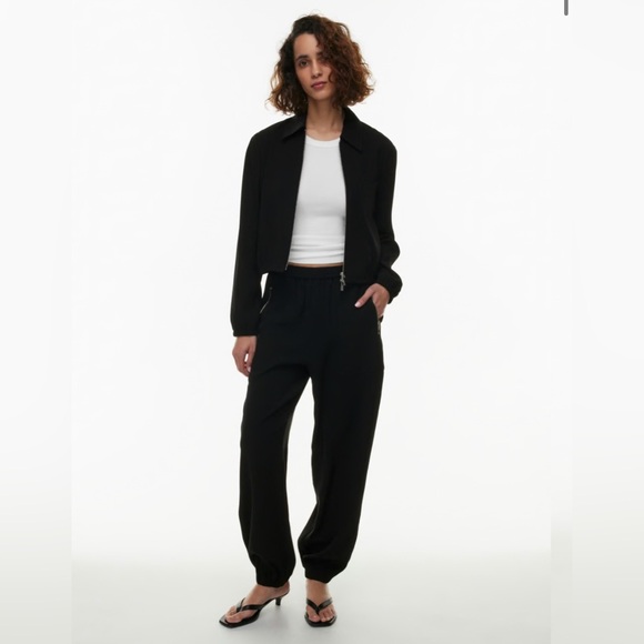 Aritzia Babaton Crossroad Pants Size Medium (Fits Like Large) Crepe Joggers - Picture 3 of 6
